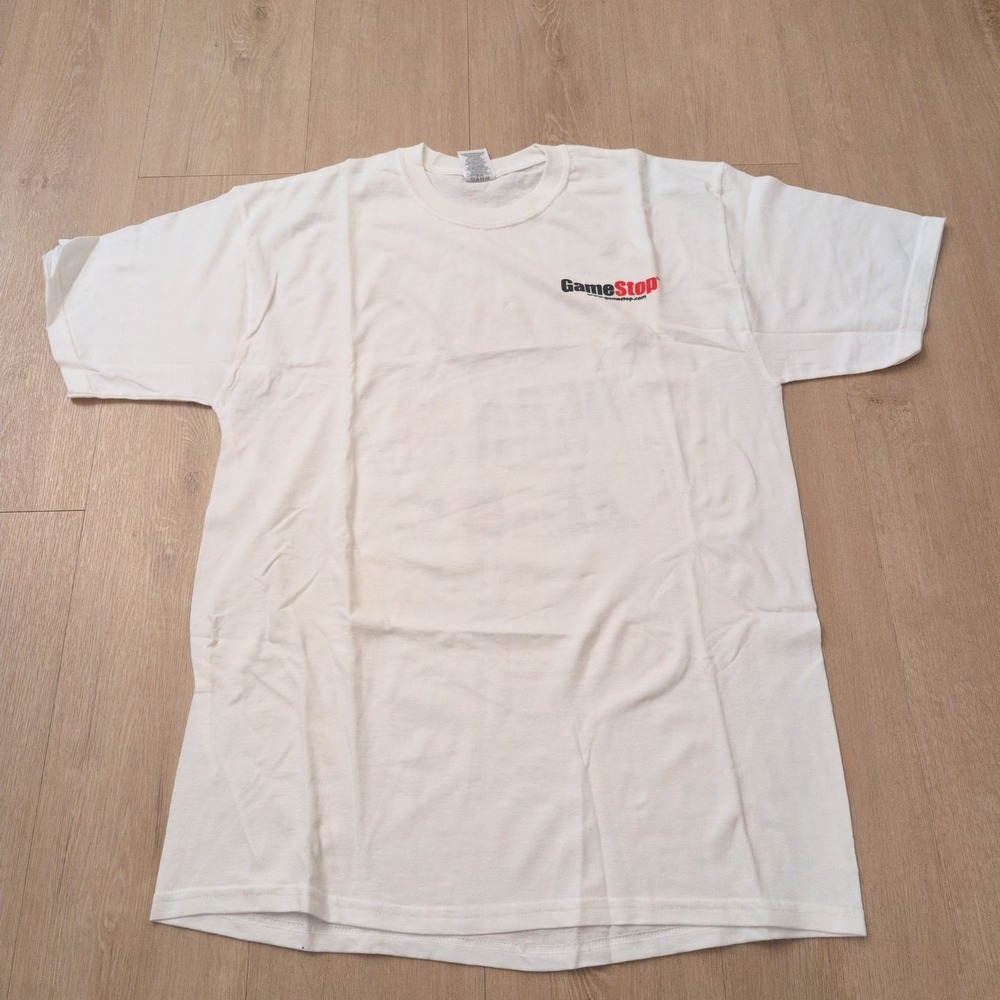 VTG GameStop EA Sports NCAA 08 Football T-Shirt White Mens Large